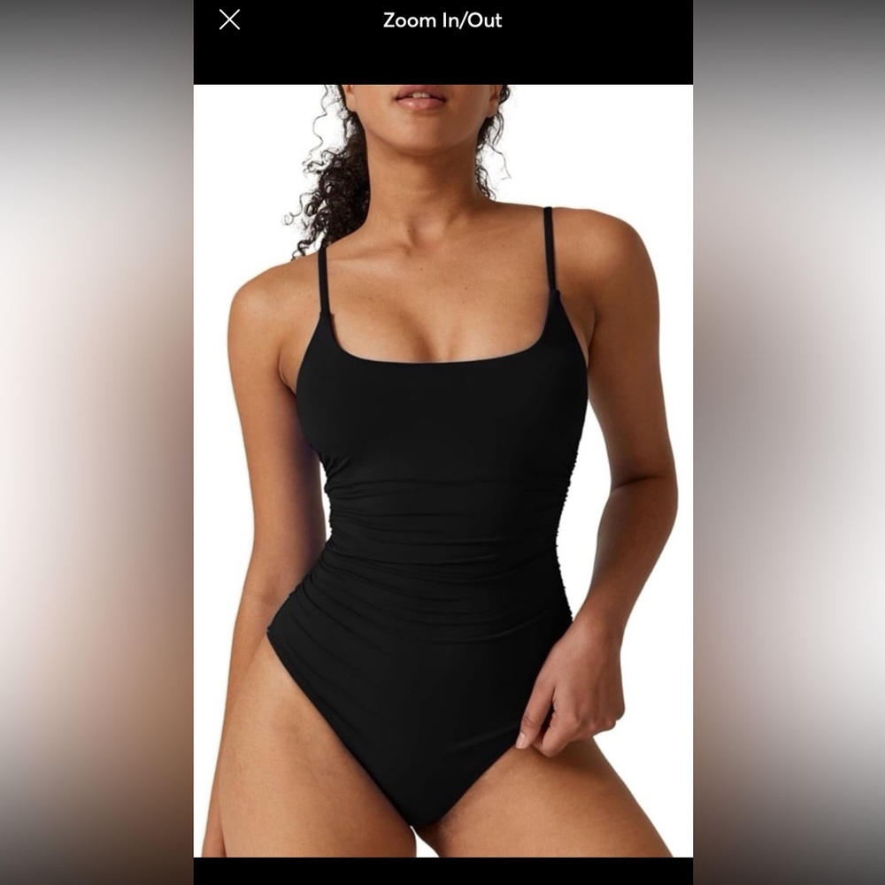 Beilon One Piece Swimsuit Tummy Control Square Neck One Piece Size Medium NWT